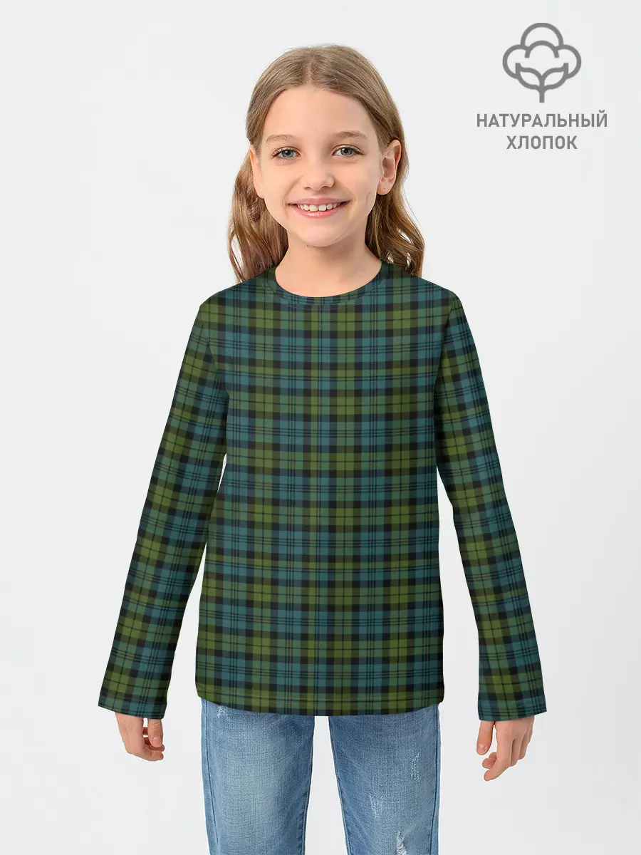 Детский лонгслив / Шотландка