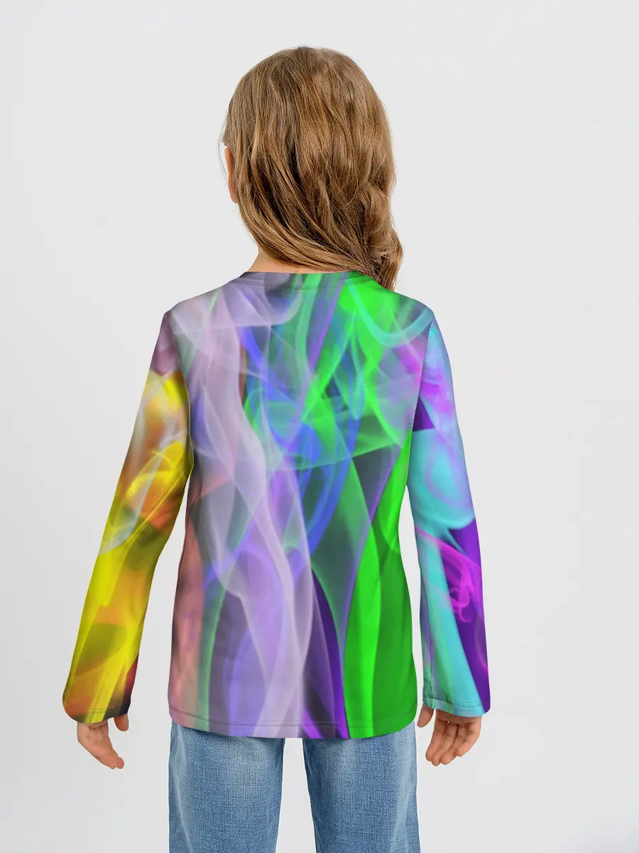 Детский лонгслив / ДЫМ ЦВЕТНОЙ / ОГОНЬ