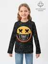 Детский лонгслив / Смайлик на черепе