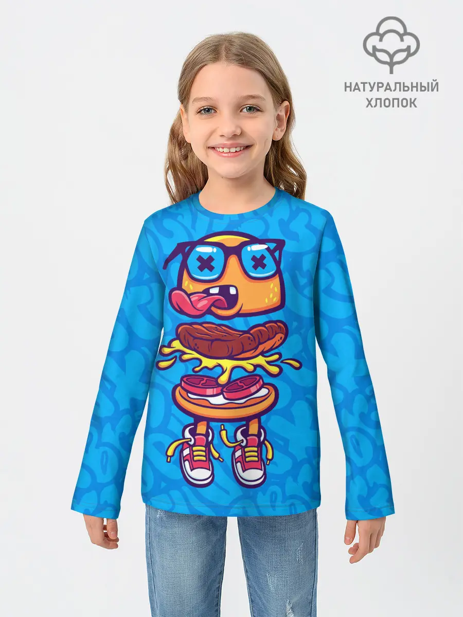 Детский лонгслив / Бутерброд монстрик