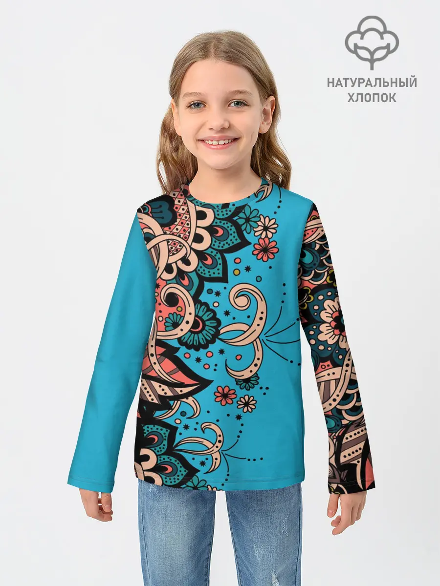 Детский лонгслив / Цветочная фантазия
