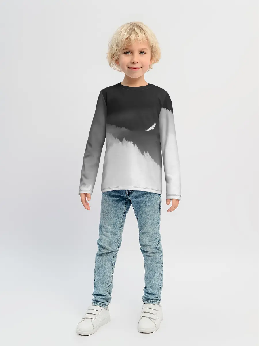 Детский лонгслив / ОРЁЛ НАД ЛЕСОМ