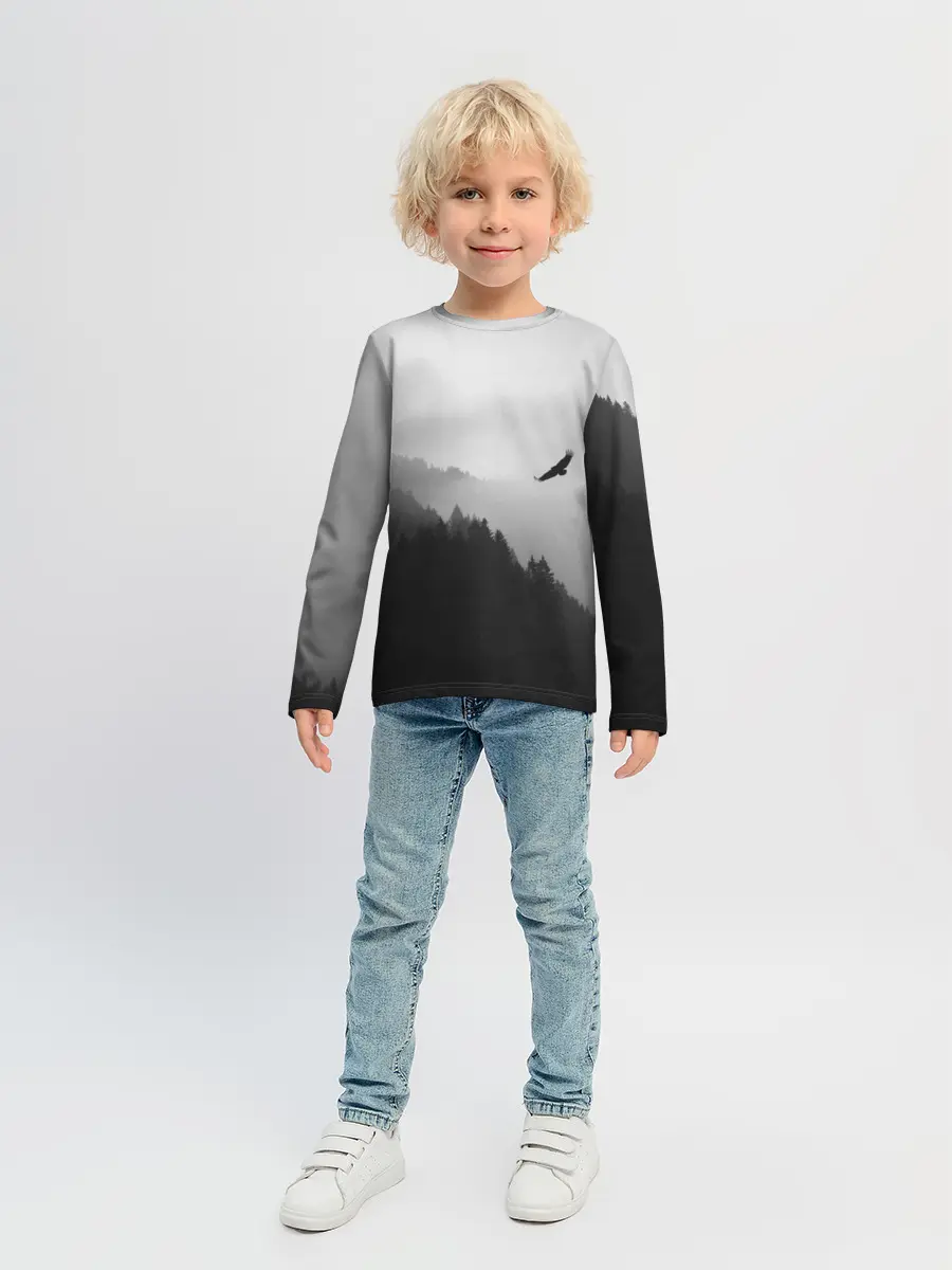Детский лонгслив / ОРЁЛ НАД ЛЕСОМ
