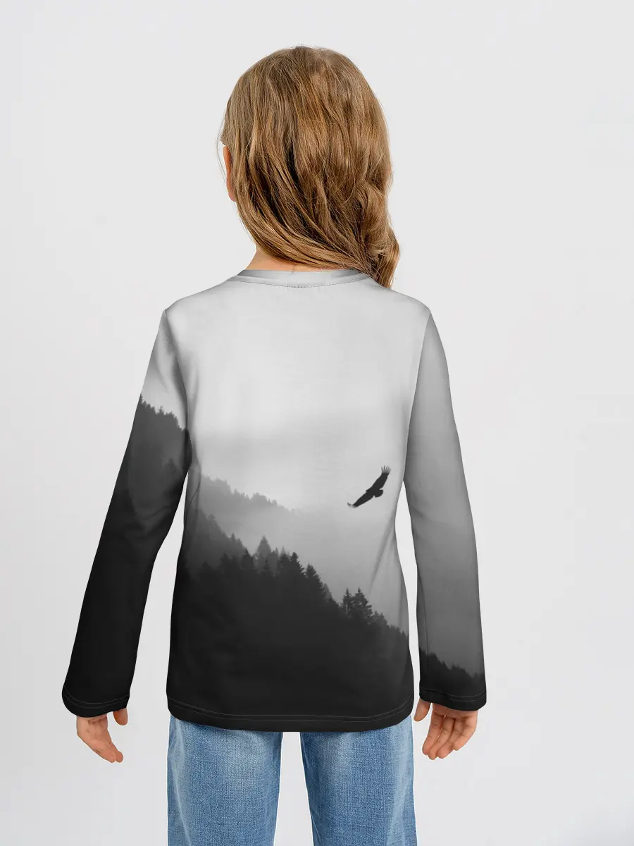Детский лонгслив / ОРЁЛ НАД ЛЕСОМ