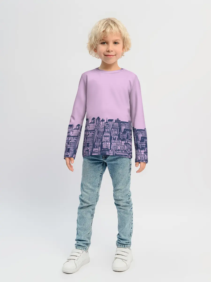 Детский лонгслив / город