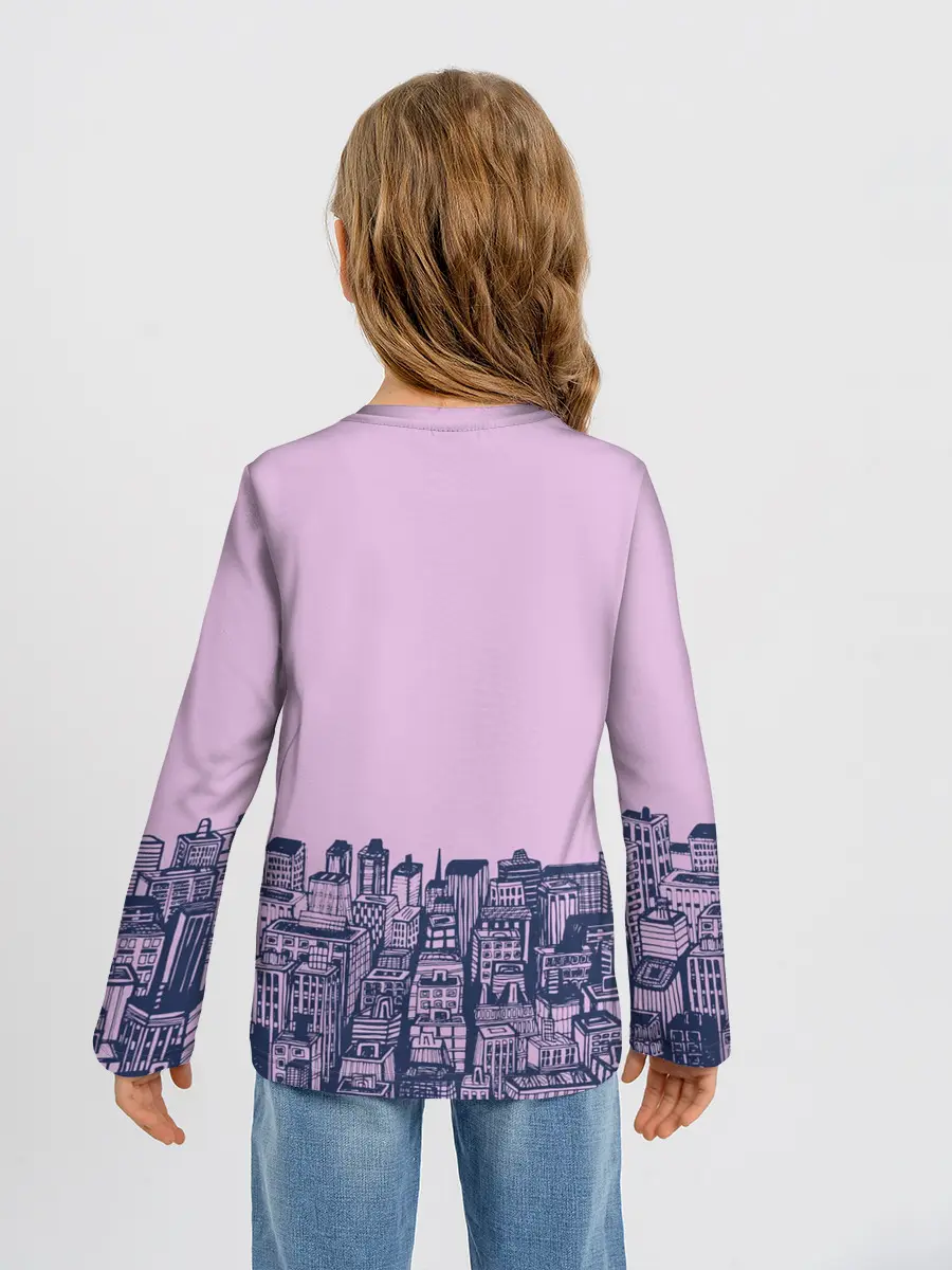 Детский лонгслив / город