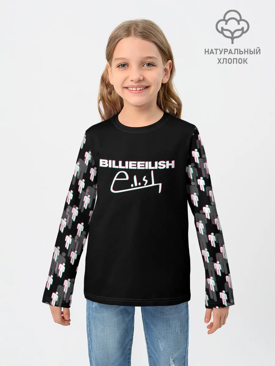 Детский лонгслив / BILLIE EILISH GLITCH