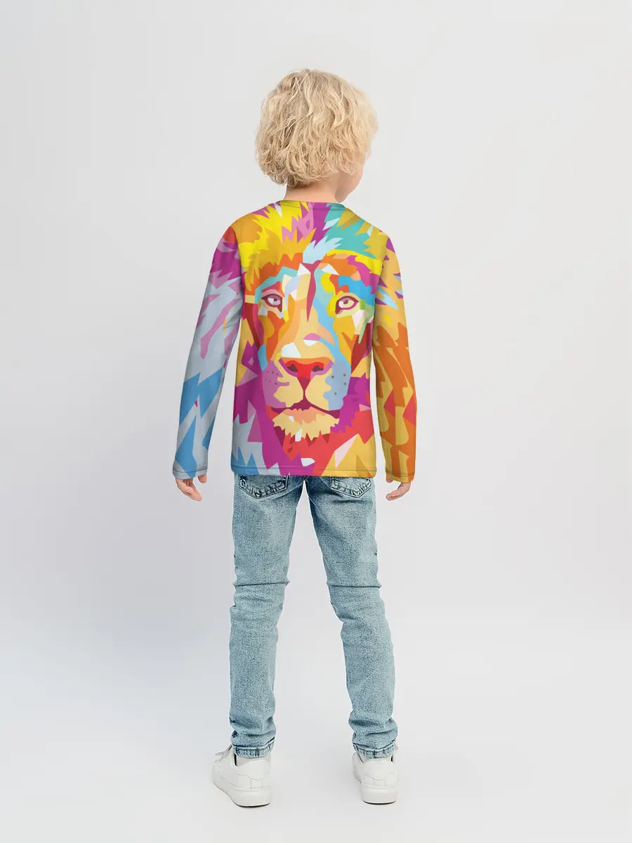 Детский лонгслив / Акварельный лев