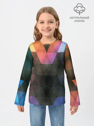 Детский лонгслив / ТРЕУГОЛЬНИКИ АБСТРАКЦИЯ УЗОРЫ