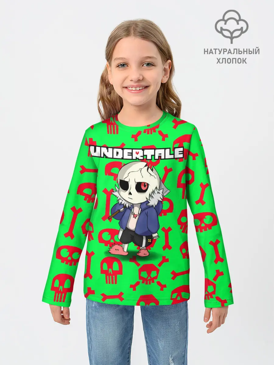 Детский лонгслив / Undertale | Sans
