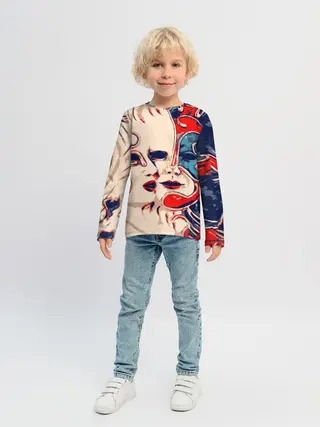Детский лонгслив / Маски