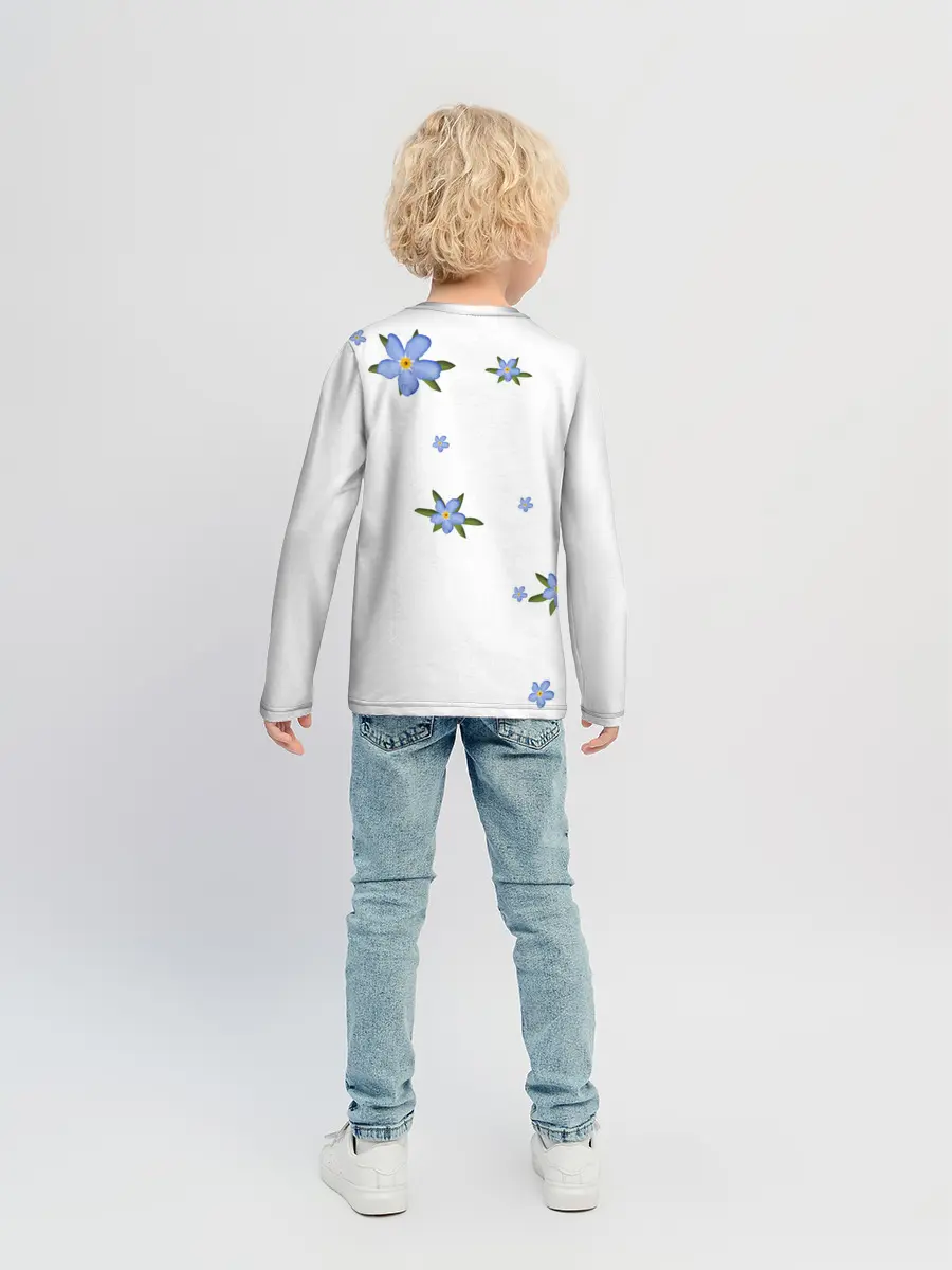 Детский лонгслив / Незабудка