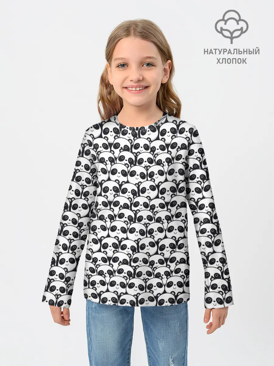 Детский лонгслив / ПАНДЫ