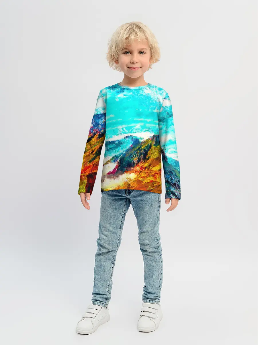 Детский лонгслив / Японские горы