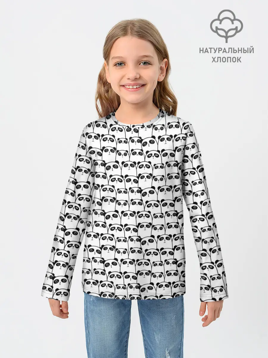 Детский лонгслив / ПАНДЫ