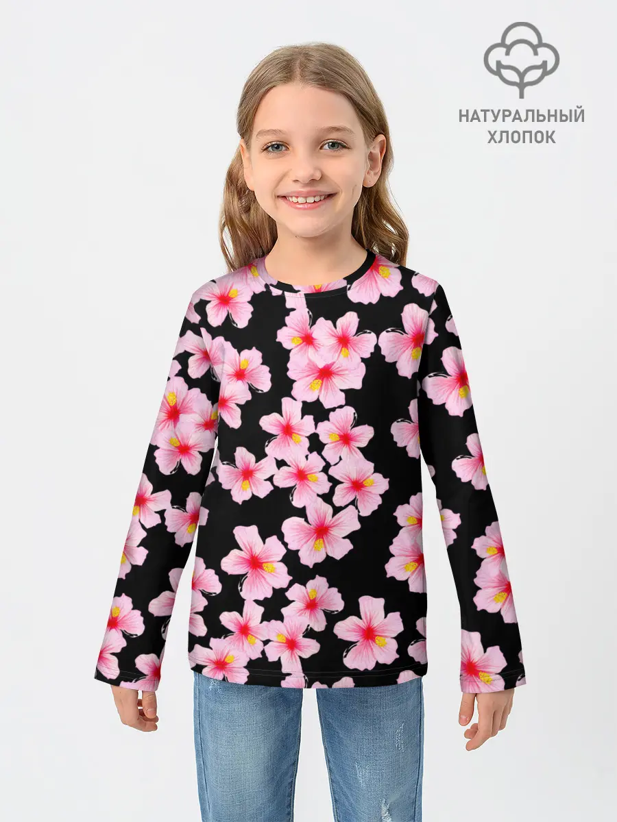 Детский лонгслив / Цветы желаний