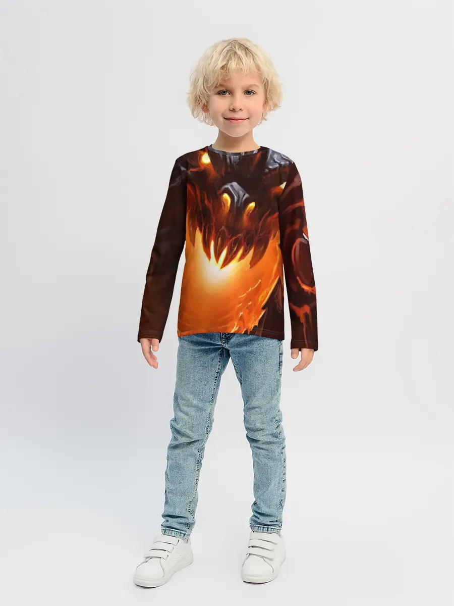 Детский лонгслив / Дракон Лавы