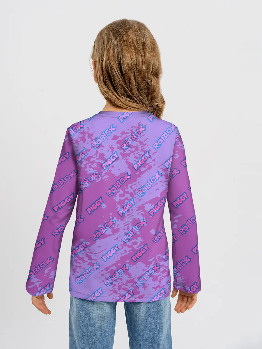 Детский лонгслив / Свинка Пигги из Roblox