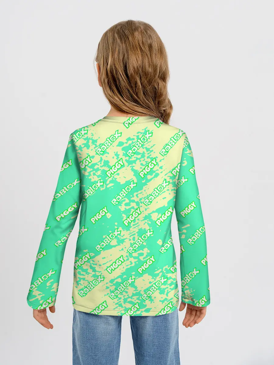 Детский лонгслив / Свинка Пигги из Roblox