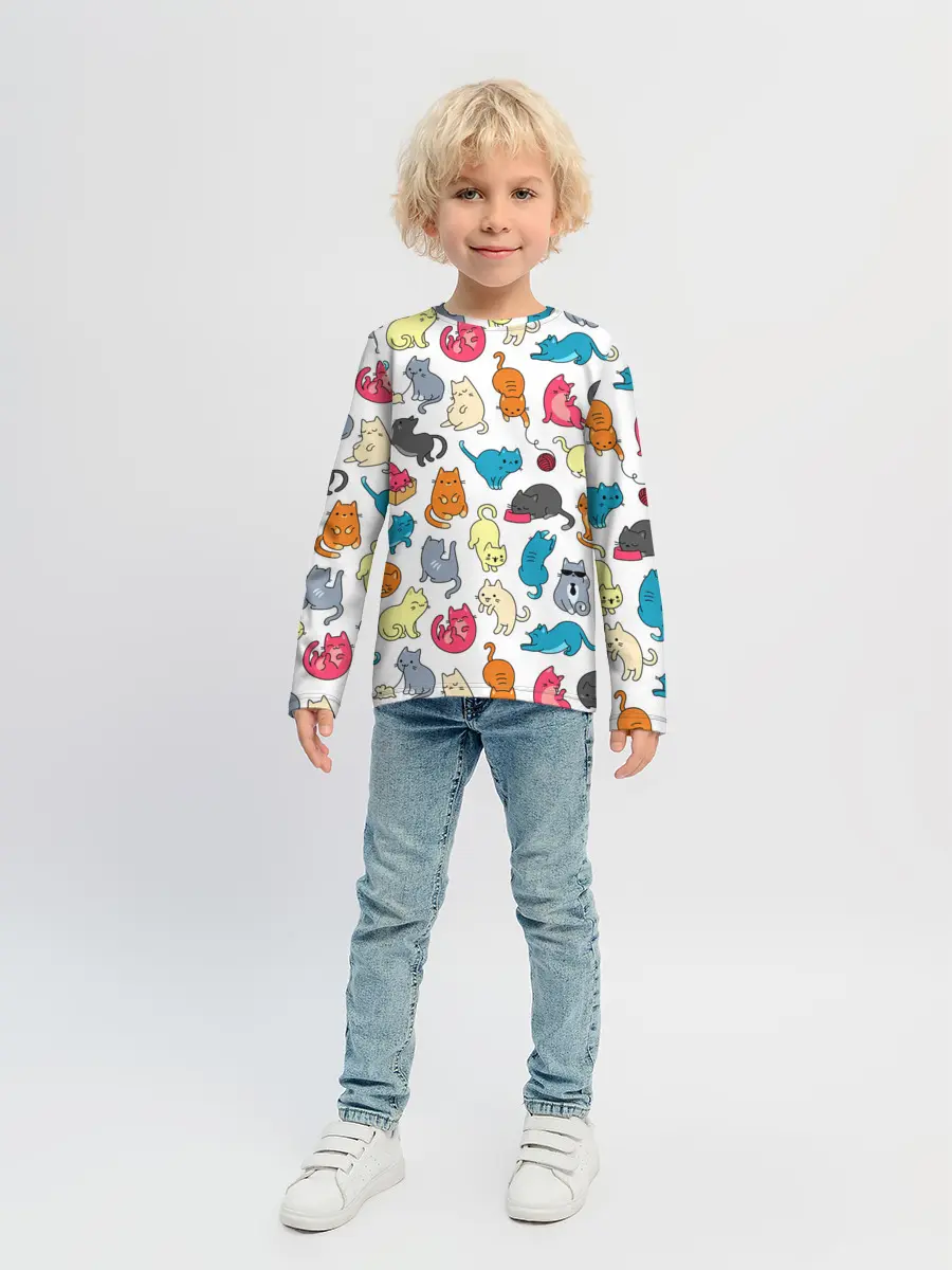 Детский лонгслив / Кошачья стая