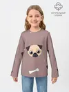 Детский лонгслив / Мопсины мордашки