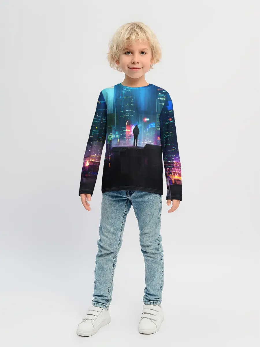 Детский лонгслив / CITY NEON