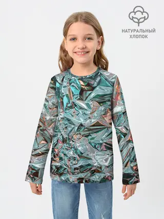 Детский лонгслив / Голографическая фольга