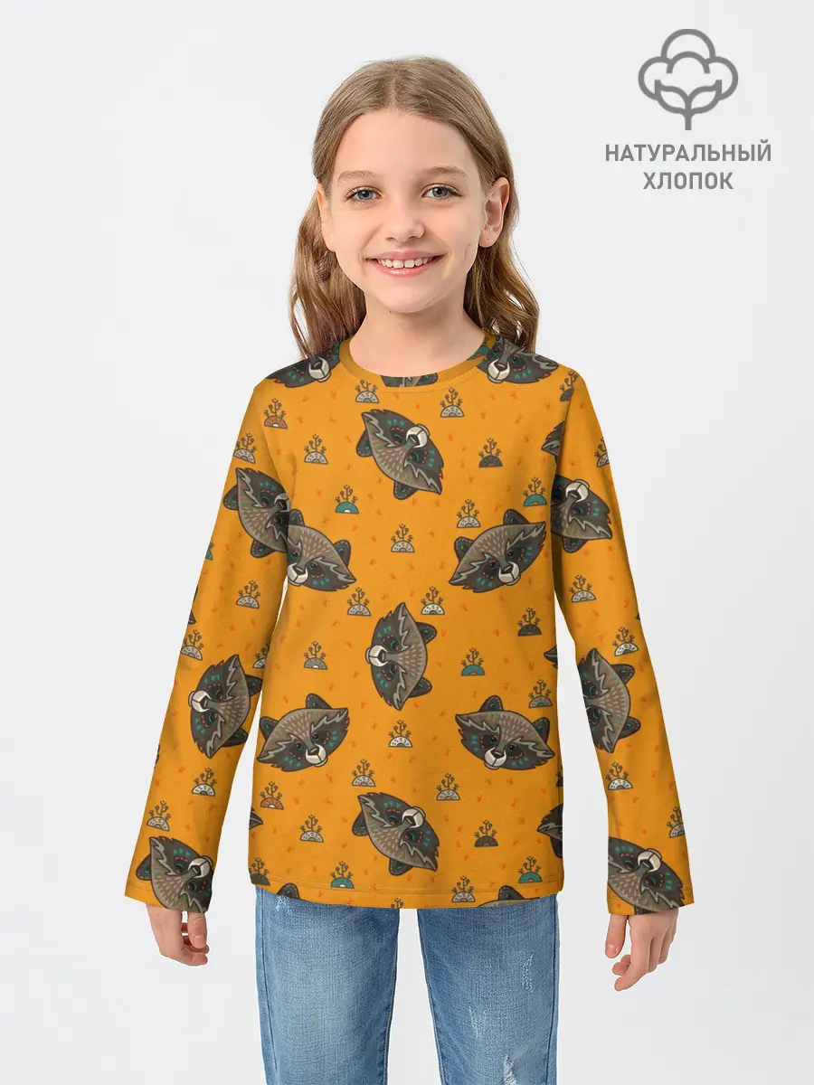 Детский лонгслив / Енотики
