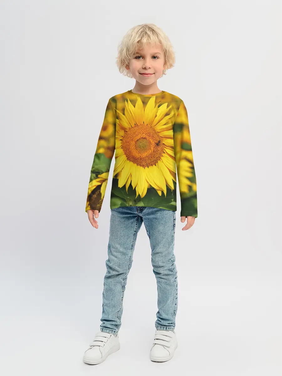Детский лонгслив / Подсолнух