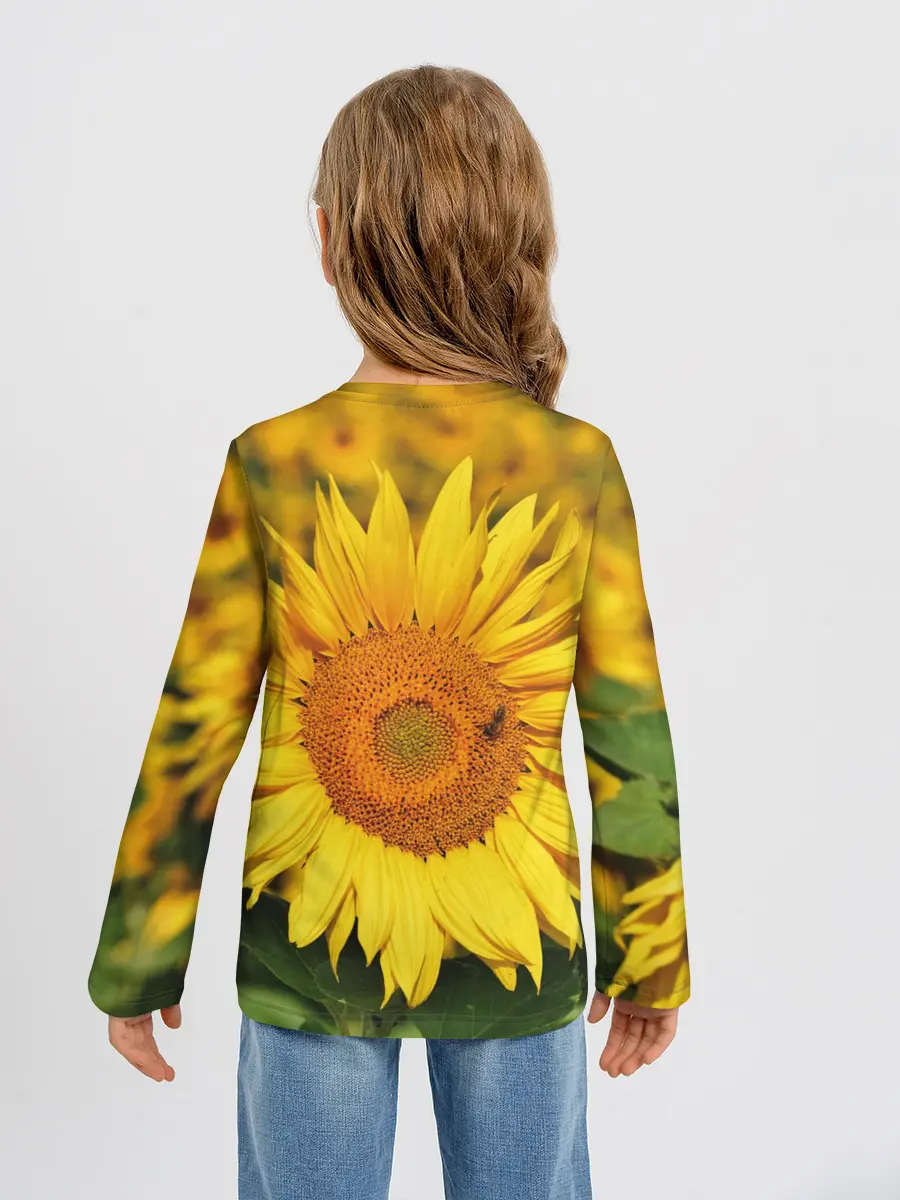Детский лонгслив / Подсолнух
