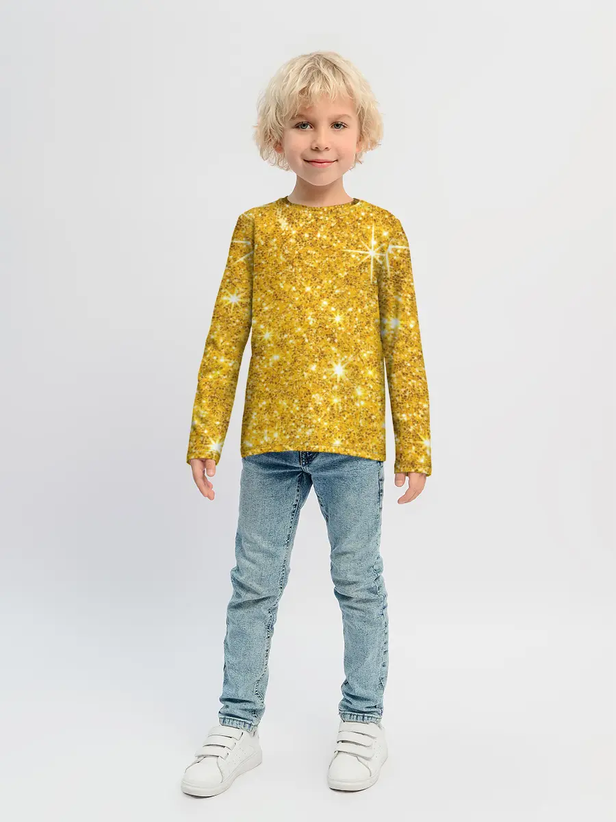 Детский лонгслив / Золотой блеск