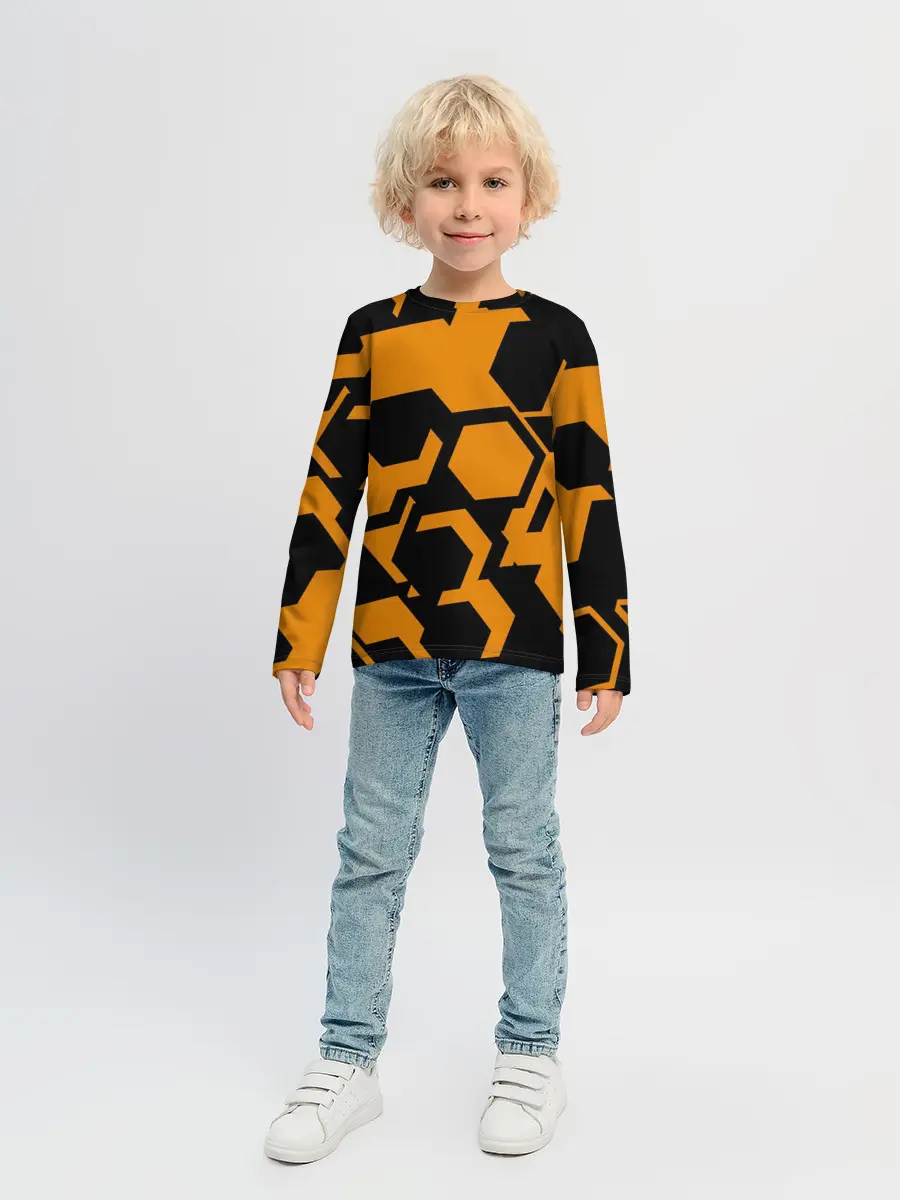 Детский лонгслив / КИБЕРПАНК, жёлтый