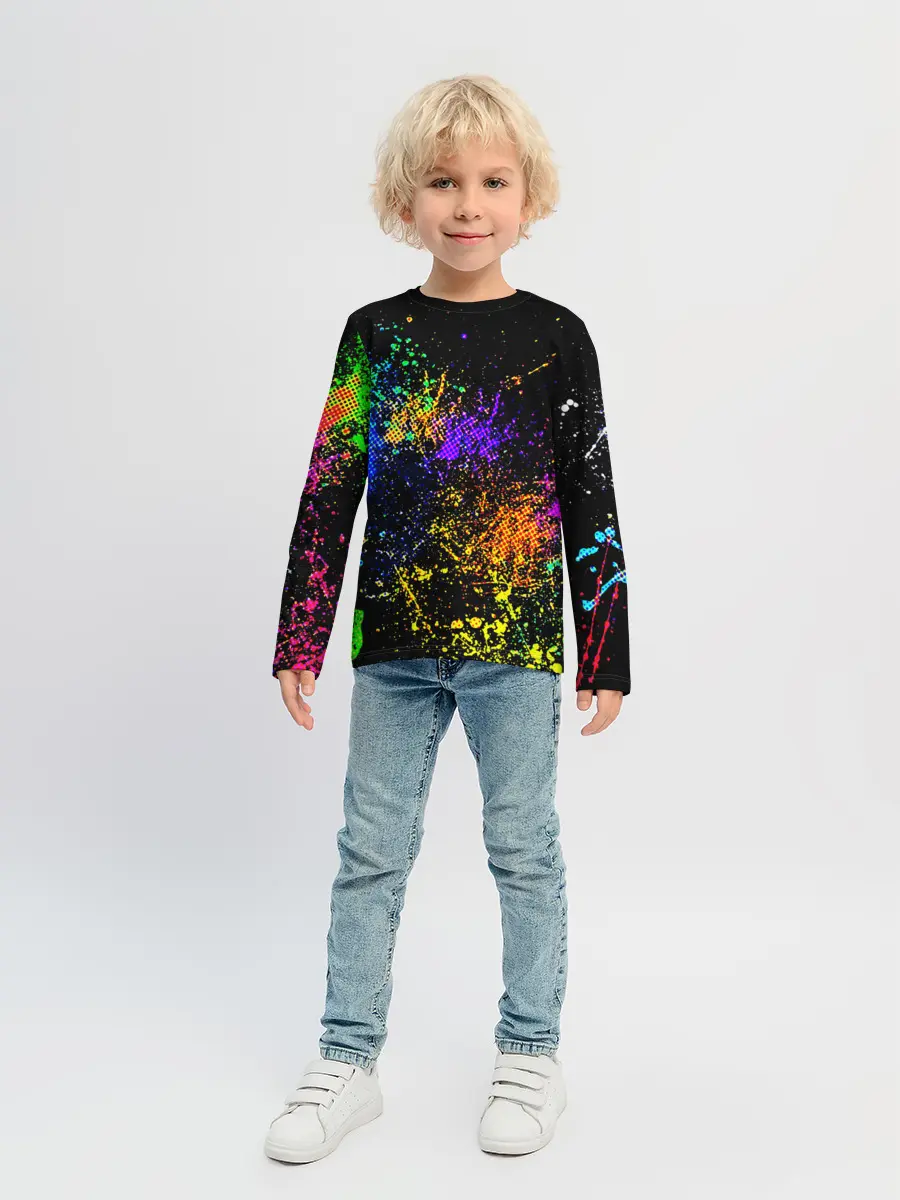 Детский лонгслив / БРЫЗКИ КРАСОК