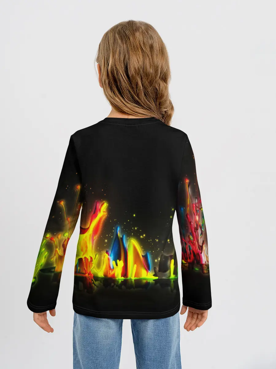 Детский лонгслив / КРАСКИ В НЕОНЕ