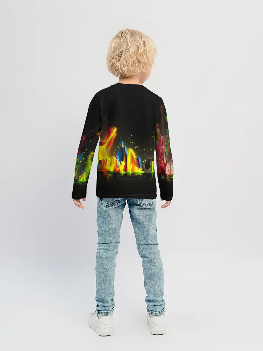 Детский лонгслив / КРАСКИ В НЕОНЕ