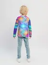 Детский лонгслив / Узоры / Абстракция /Неон