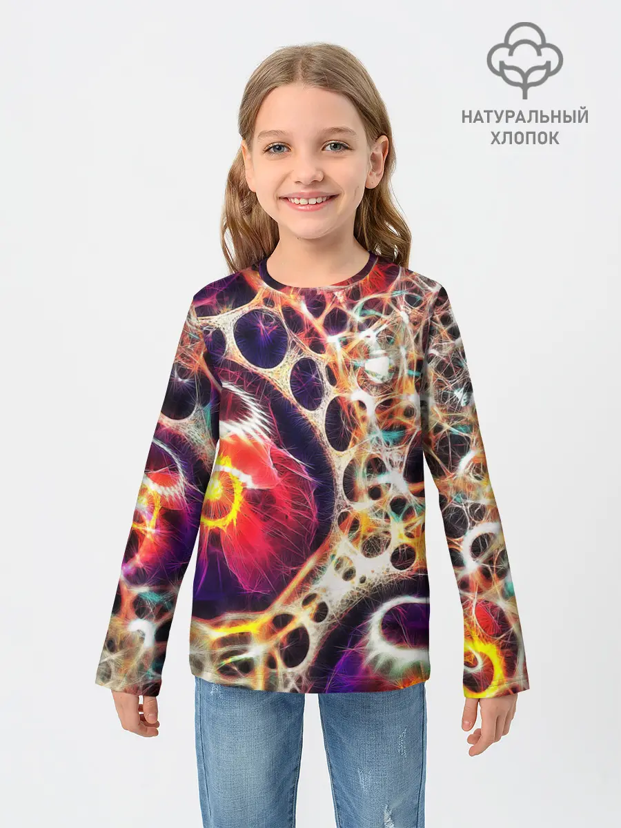 Детский лонгслив / Абстракция / Психоделика