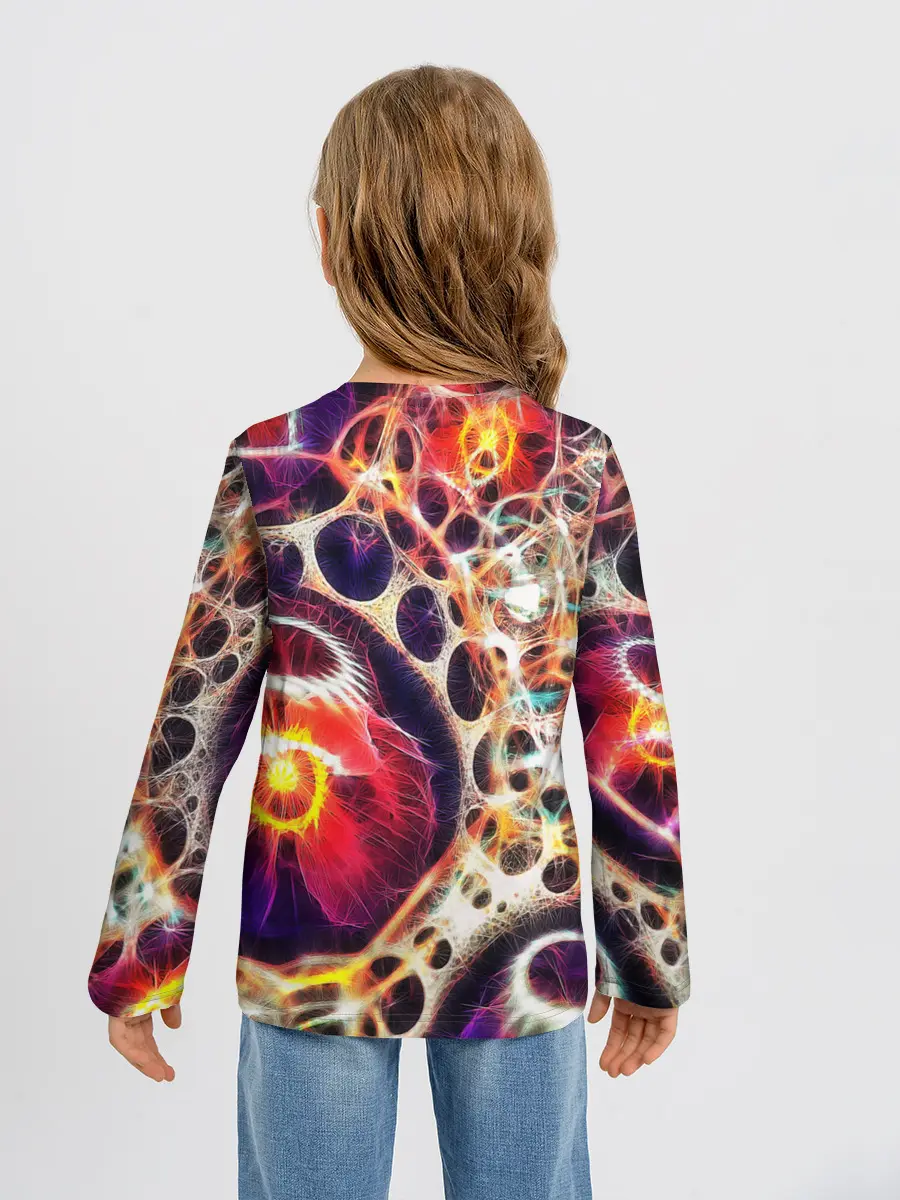 Детский лонгслив / Абстракция / Психоделика