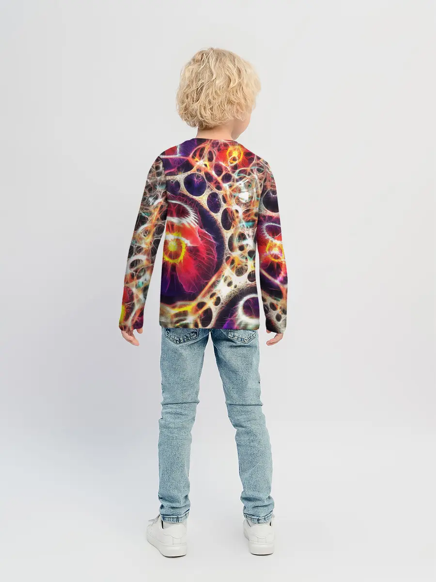 Детский лонгслив / Абстракция / Психоделика