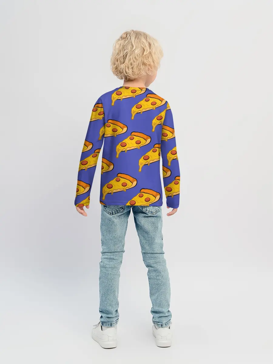 Детский лонгслив / Кусочки пиццы