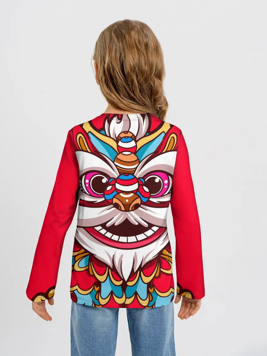 Детский лонгслив / Морда Азиатского Льва