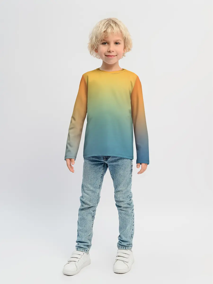Детский лонгслив / Мягкий летний градиент