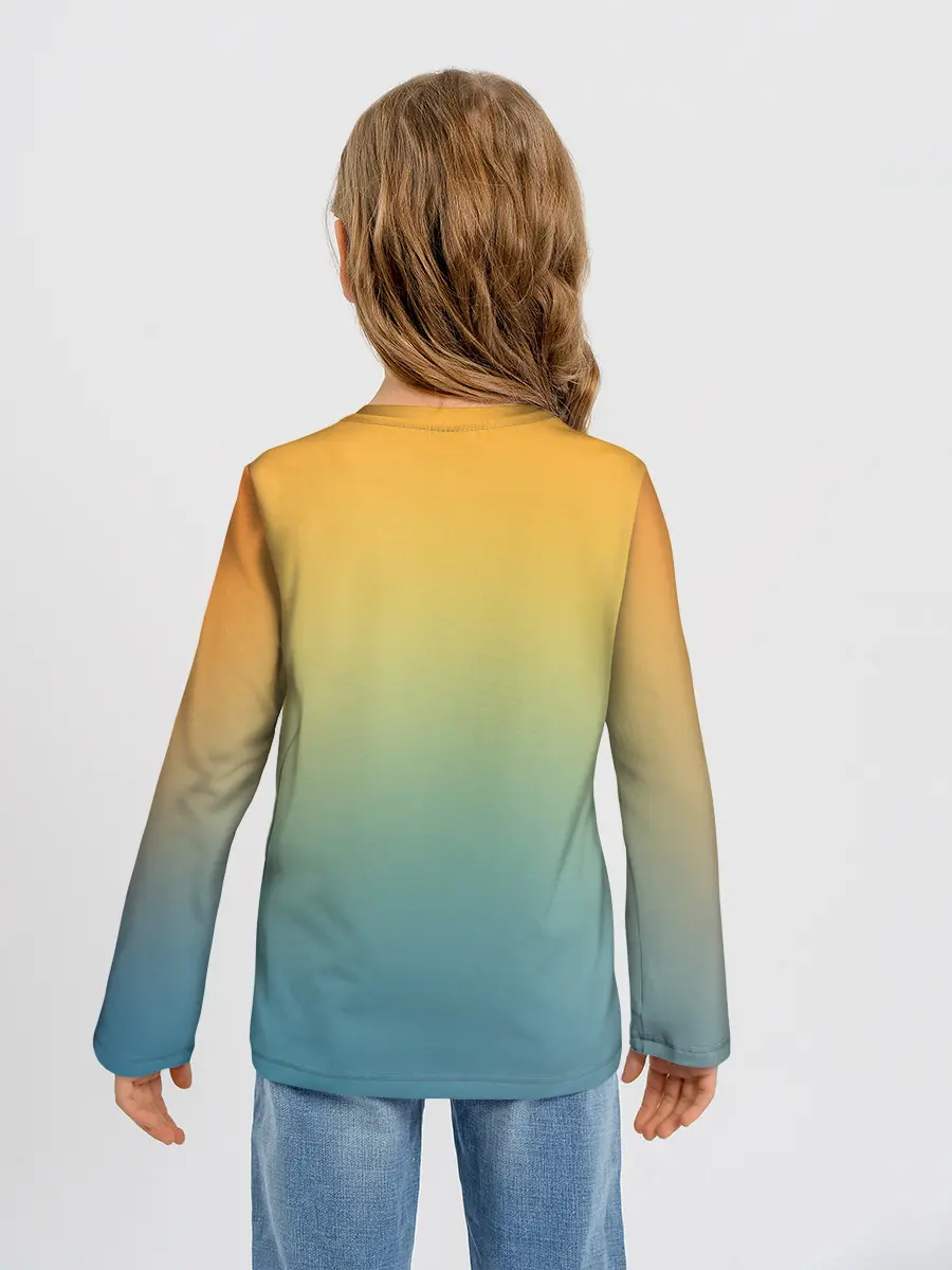 Детский лонгслив / Мягкий летний градиент