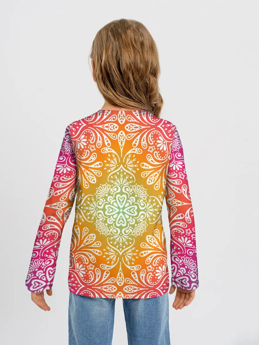 Детский лонгслив / Цветочный узор