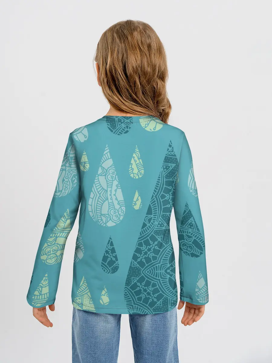 Детский лонгслив / Лесной узор