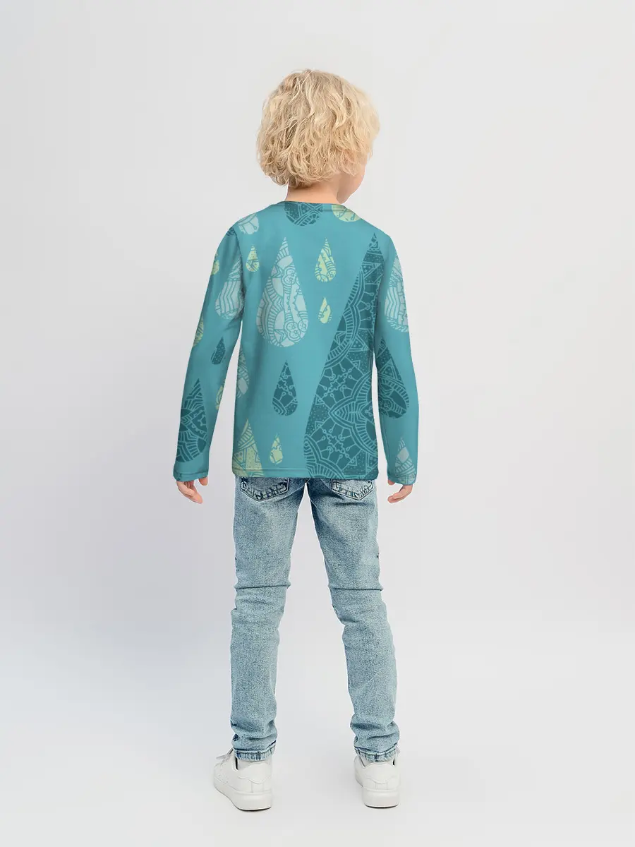 Детский лонгслив / Лесной узор