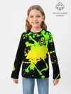 Детский лонгслив / KILLA зеленые брызги