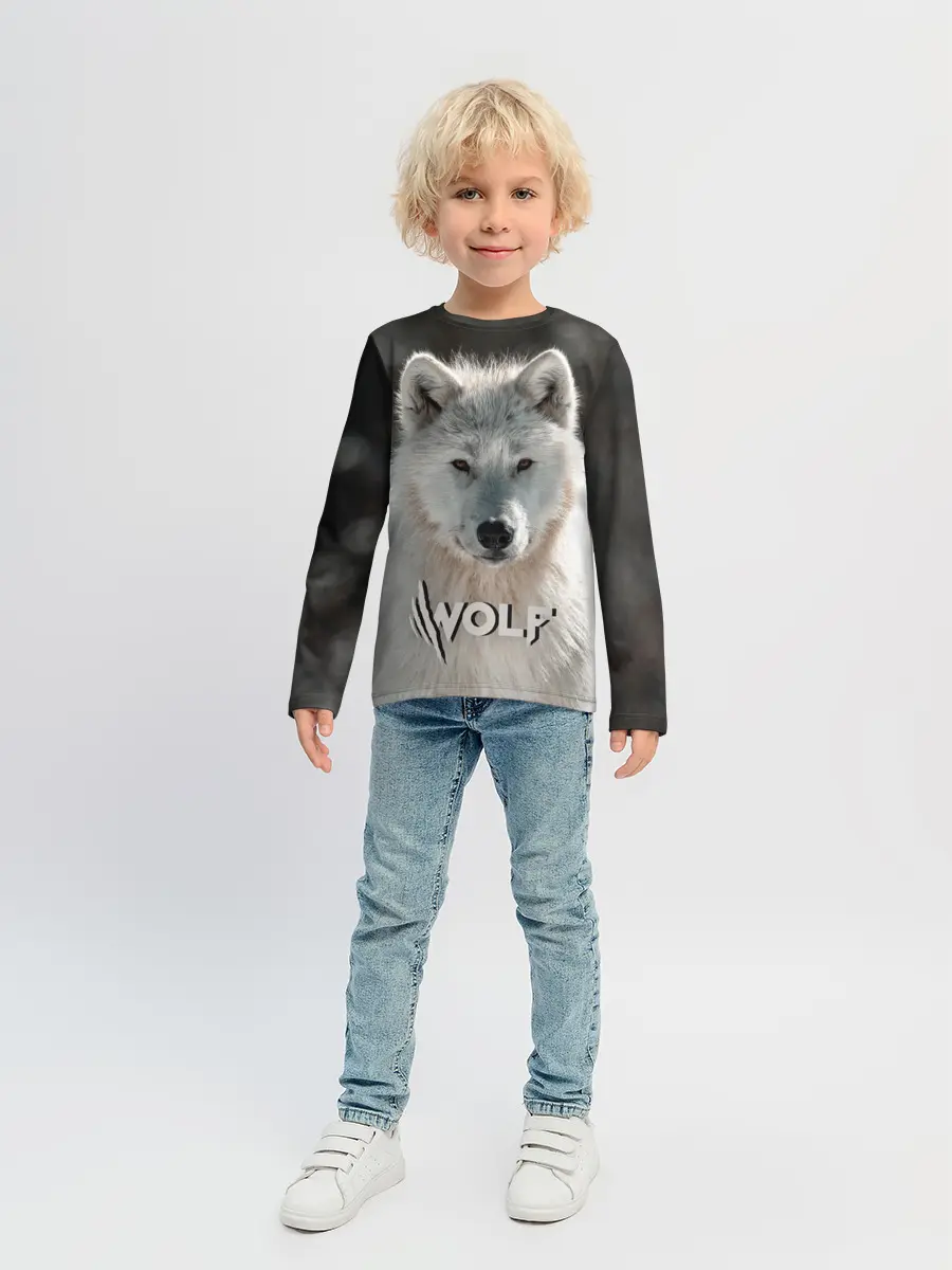 Детский лонгслив / Волк