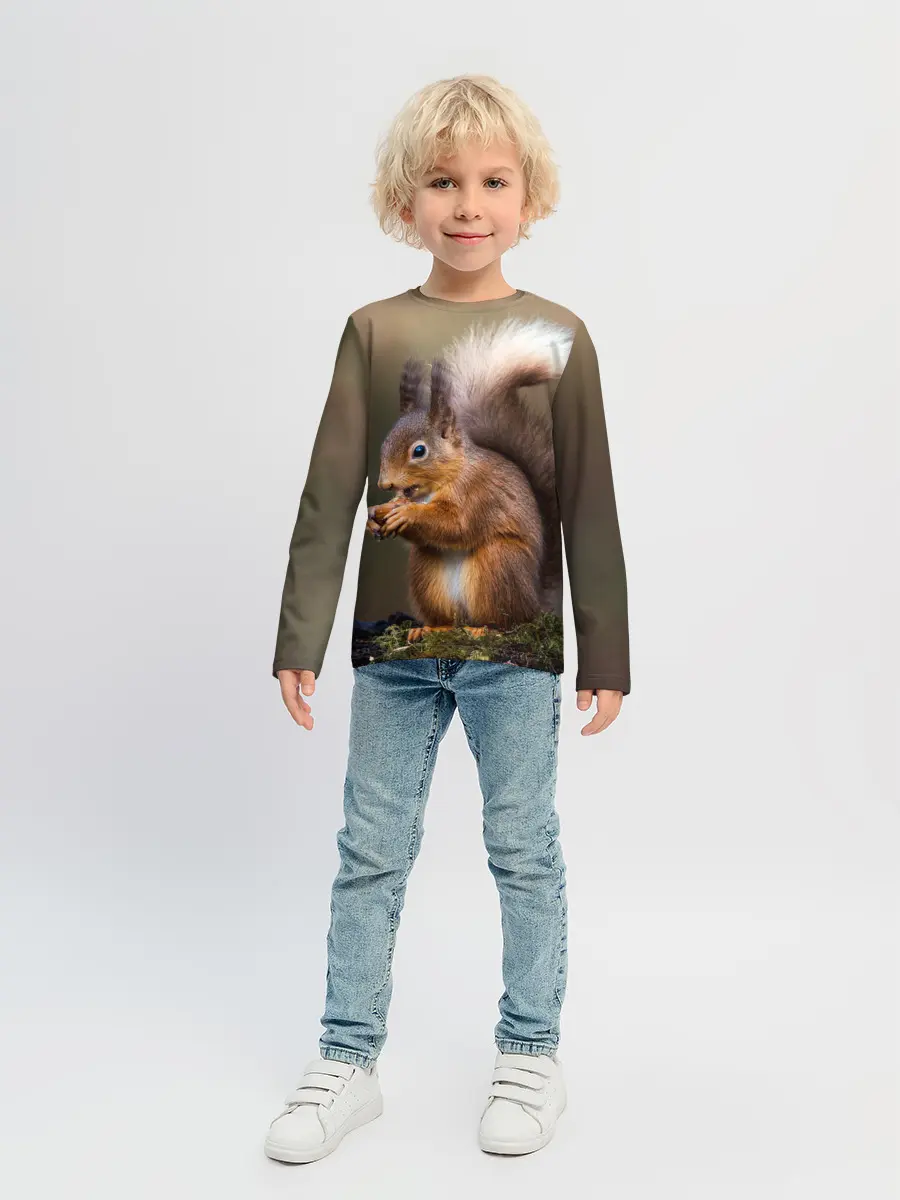 Детский лонгслив / Белка