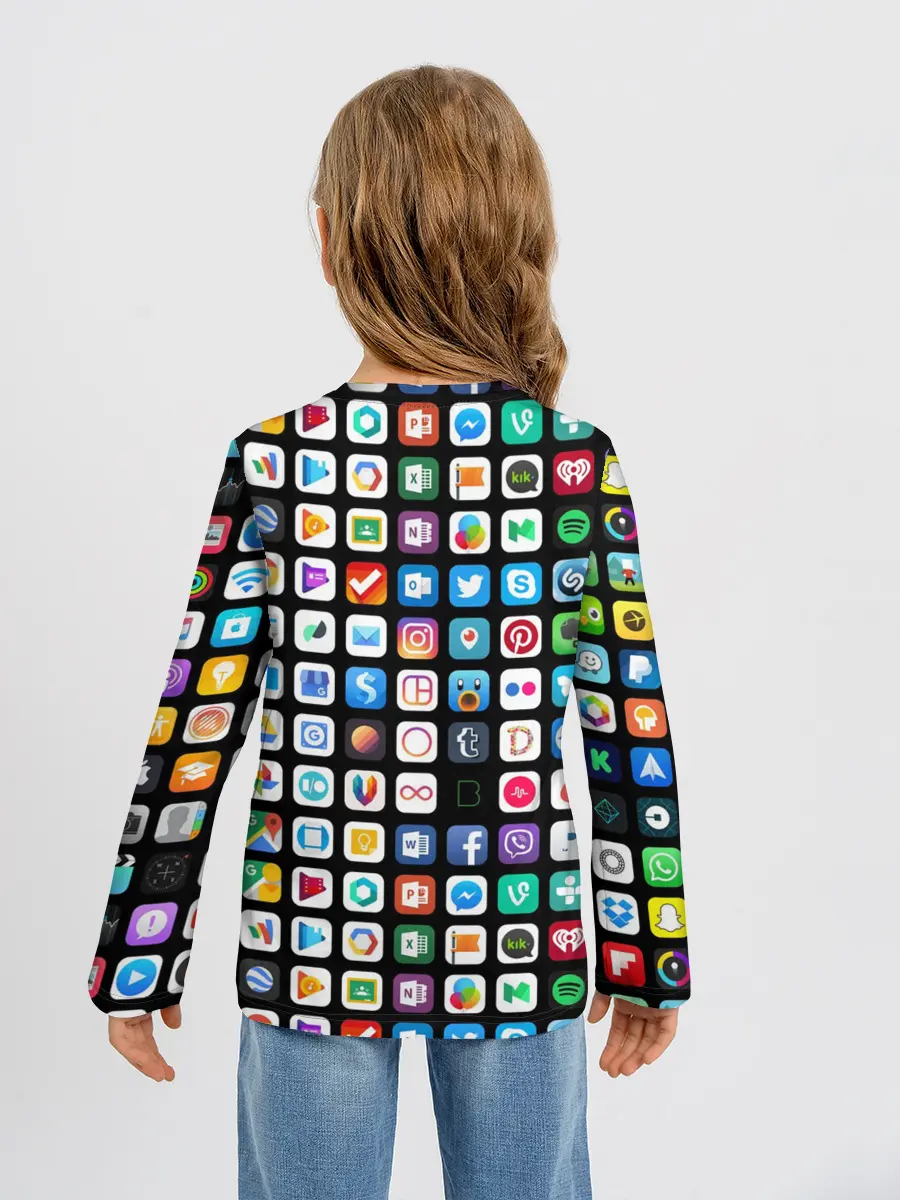 Детский лонгслив / Iphone and Apps Icons